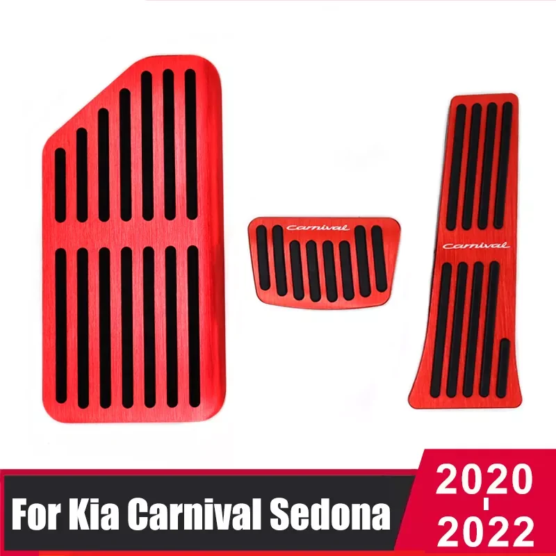 

Pedals Pad Covers For Kia Carnival Sedona KA4 2020 2021 2022 Accelerator Fuel Brake Footrest Pedal Plate Cover Accessories