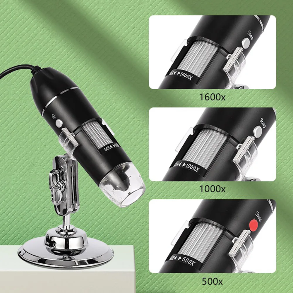 

500X/1000X/1600X USB Digital Microscope HD Industrial Electronic Desktop Magnifier For Mobile Phone iPad PC Digital Microscope