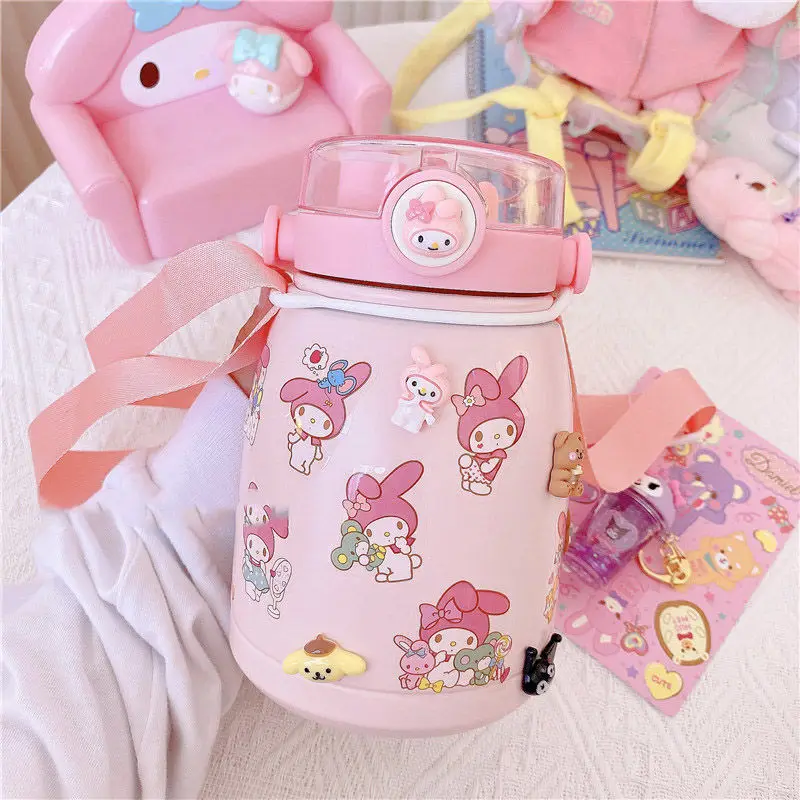 Kawaii соломенный термос из нержавеющей стали чашка для студентов и детей