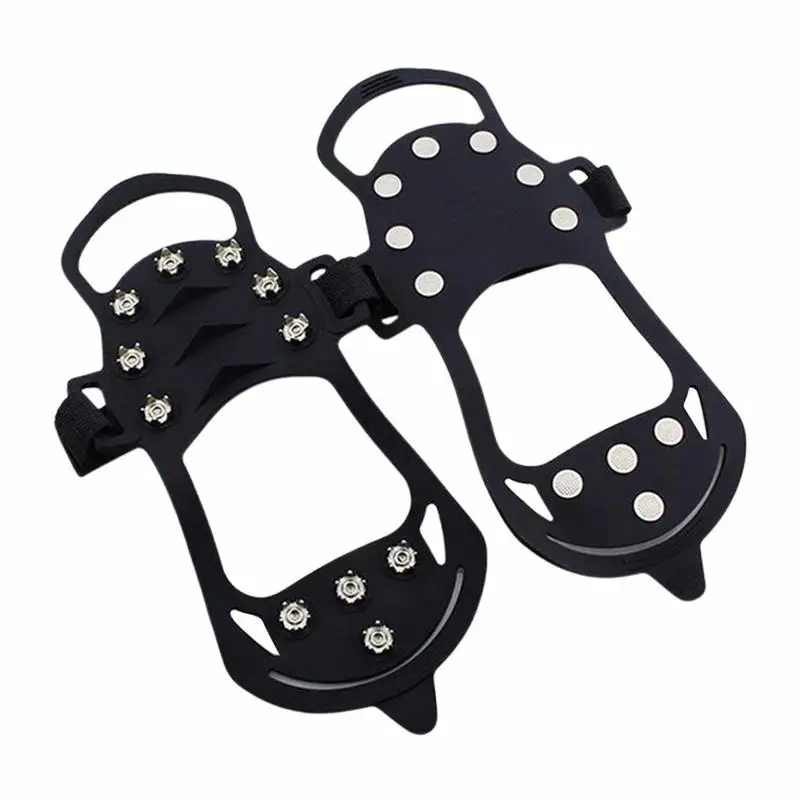 

Snow Crampons Non-Slip Snow Grips Ice Grips Ice Snow Cleats 11 Tooth Ice Crampons Mountaineering Ice Gripper For Shoes Boots