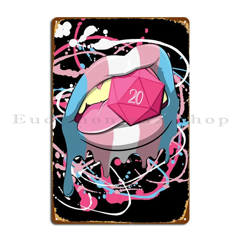 

D20 металлический плакат в виде кости для конфет, паба, ретро-бара, персонализированный кинотеатр, жестяной плакат