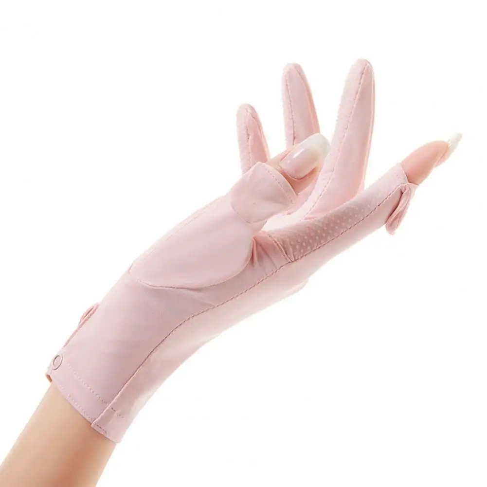 

Full Finger 1 Pair Durable Mesh Thin Girls Gloves Portable Driving Gloves Wear-Resistant for Racing