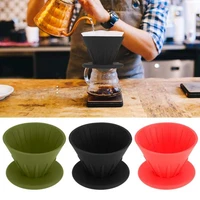 reusable silicon resin coffee filter strainer dripper coffee machine accessory for home outdoor coffee make machine parts