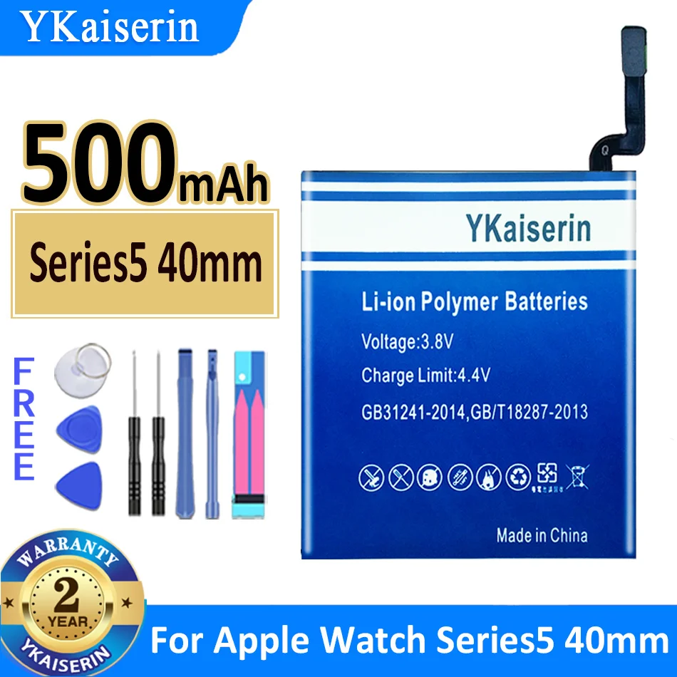 

YKaiserin Battery Series5 S 5 for Apple Watch iWatch Series 1 2 4 5 S1 S2 S4 S5 38mm 40mm 42mm 44mm High Capacity Bateria