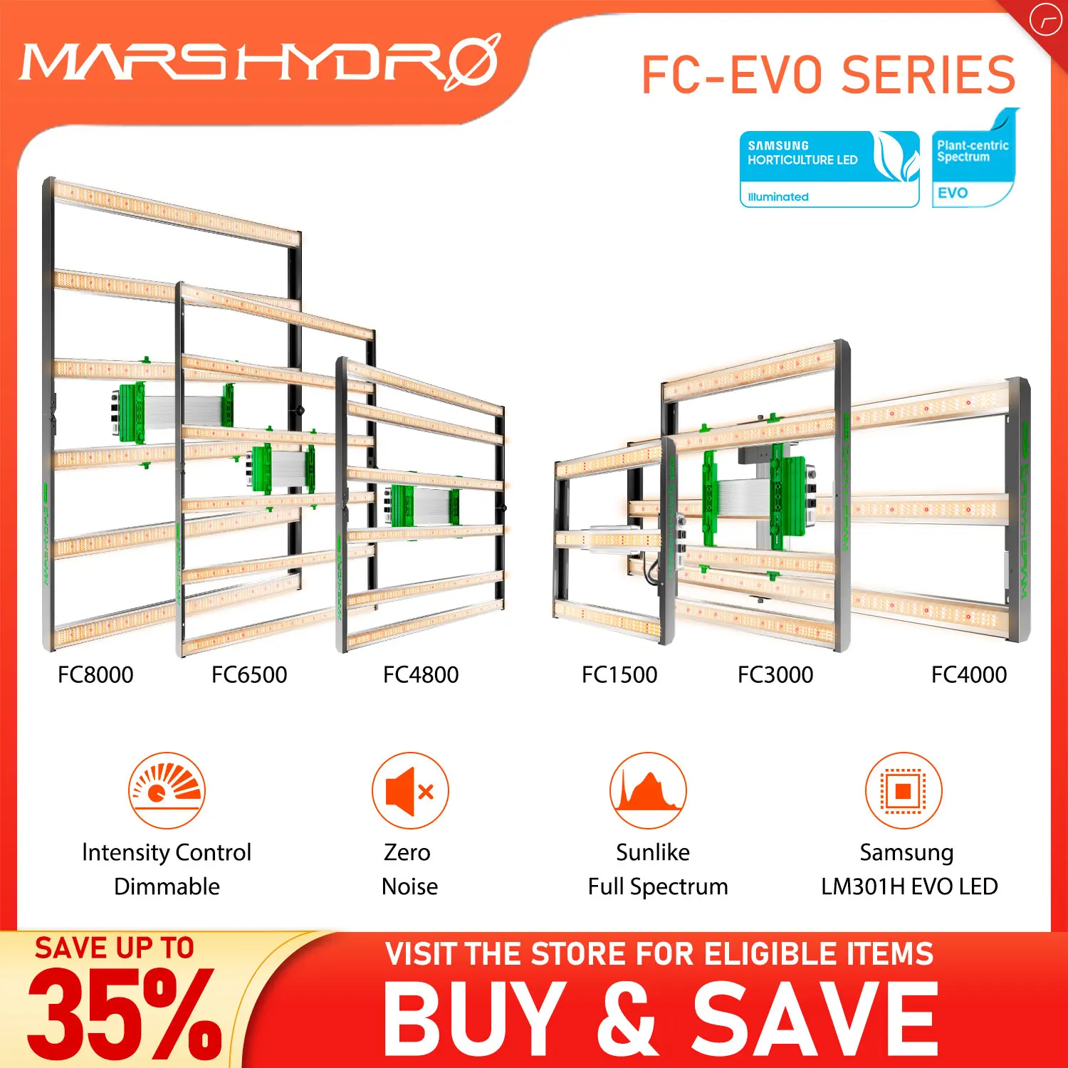 

Mars Hydro FC EVO LED Фитолампа для теплицы