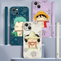 one piece pinch face character for apple iphone 5 6 7 8 11pro max plus pro liquid silicone cover funda soft phone case coperture