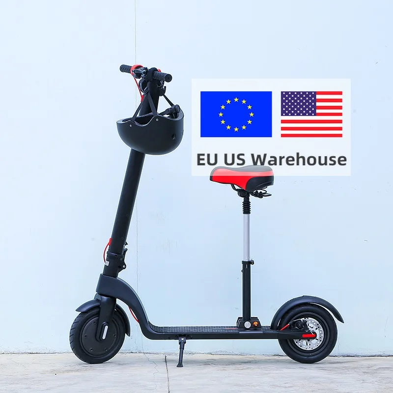 

X8 Electric Folding E Scooter Adult 350W US EU Warehouse 45km Long Range 25kmh Battery 36V 10ah Escooter