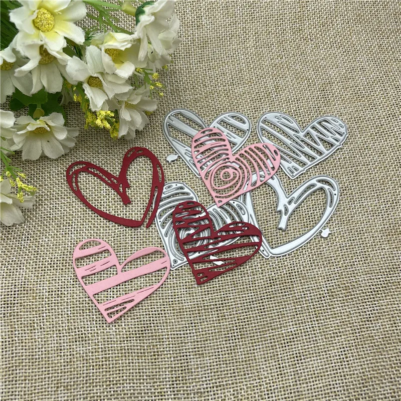 

4pcs/set heart flowers Metal Cutting Dies Stencils For DIY Scrapbooking Decorative Embossing Handcraft Template