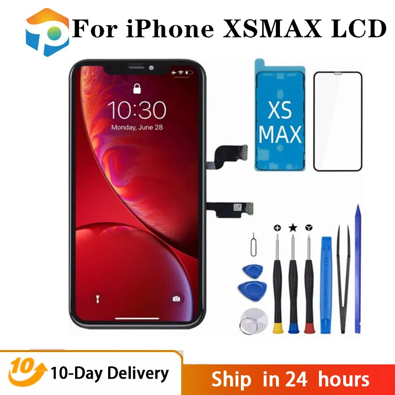 For iPhone Xs Max LCD Screen Replacement Kit Grade 3D Touch Display Digitizer Frame Assembly For A1921 A2101 A2102  A2103 A2104