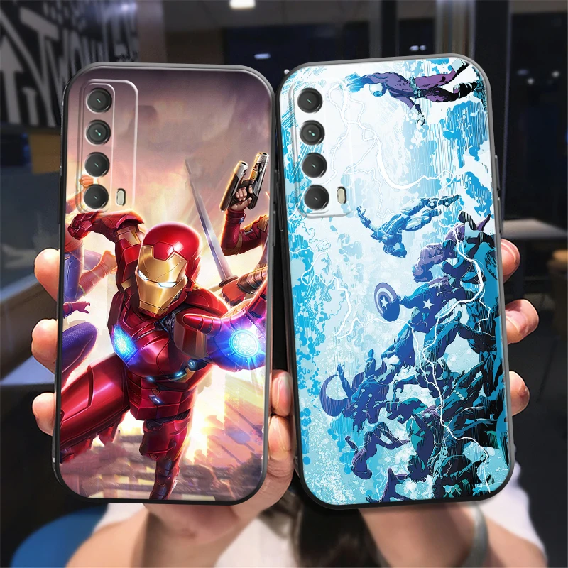 

Popular Marvel Phone Case For Huawei P Smart Z P20 P30 Honor 8X 9 9A 9X 10 10 Lite Back Funda Coque Soft Liquid Silicon