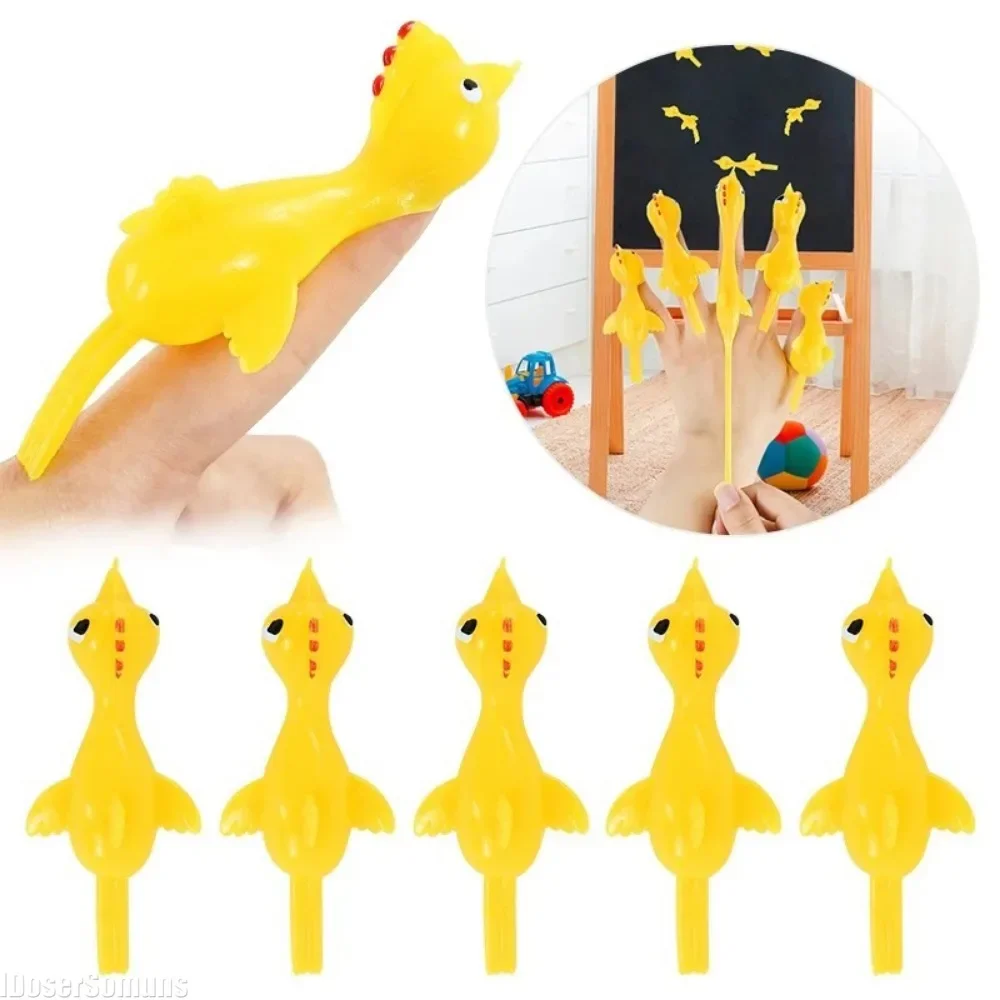 10 шт. Запуск индейки Рогатка цыпленок эластичный Летающий палец липкий