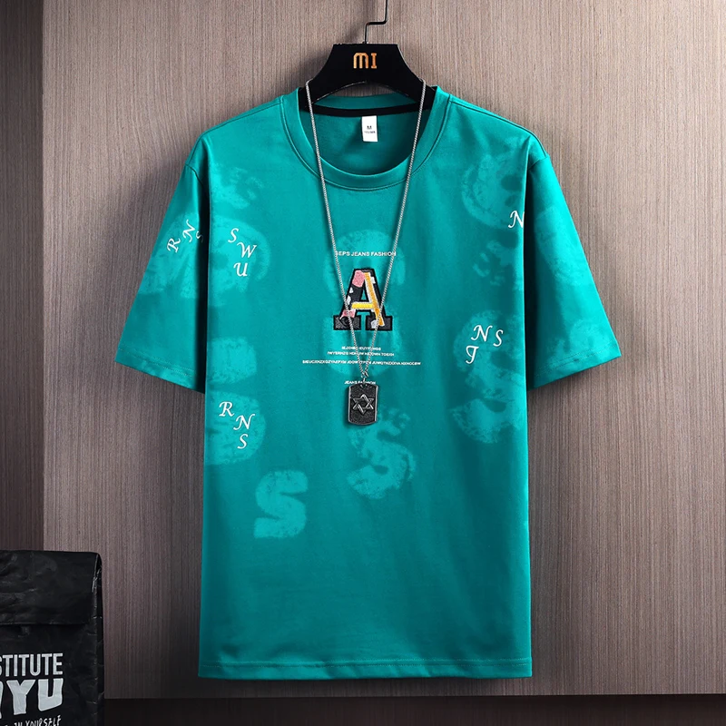 

Hip Hop Loose Mens Streetwear T-shirts Casual Classic 2023 Summer Short Sleeves Black White Tshirt Tees Print Oversize 3XL 4XL