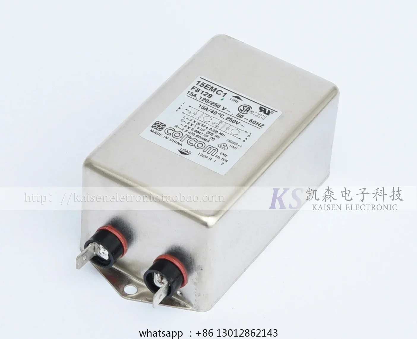 Фото 15EMC1 EMC F8129 1-6609037-4 Corcom 15A фильтр помехозащитный для беговых дорожек №3