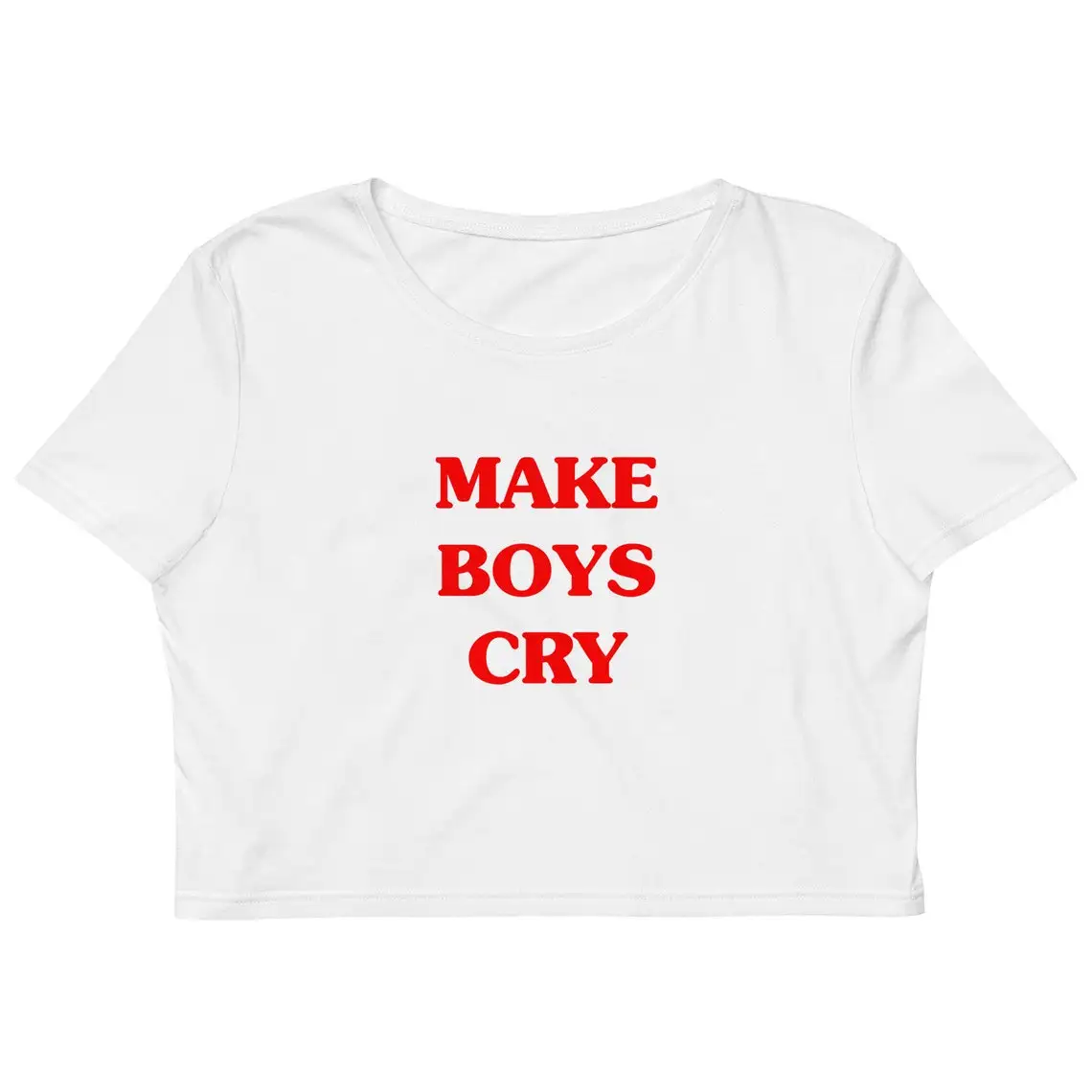 Женский короткий топ Make boys cry в готическом стиле на Хэллоуин обрезанная футболка