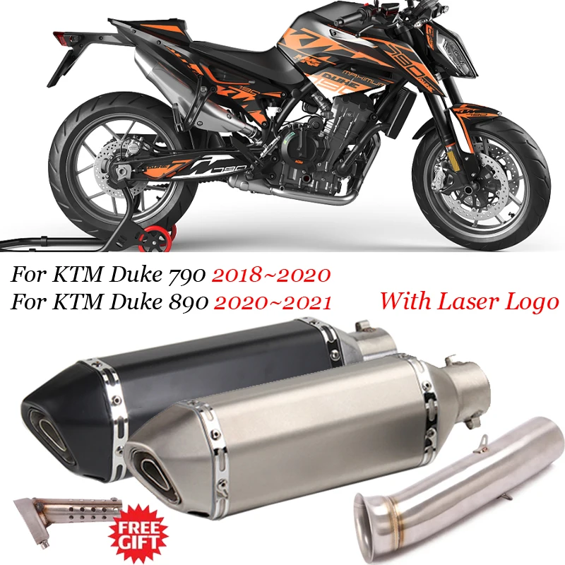

Для KTM Duke 790 2018 ~ 2020 для Duke 890 2020 ~ 2021 средняя выхлопная труба мотоцикла Escape Moto модифицированный с глушителем DB Killer
