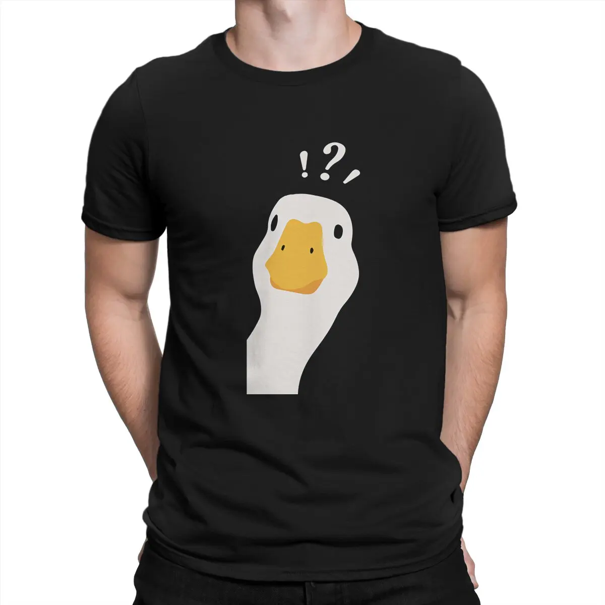 

Untitled Goose Game Man TShirt Funny Awesome Face Duck Distinctive T Shirt Harajuku Sweatshirts Hipster