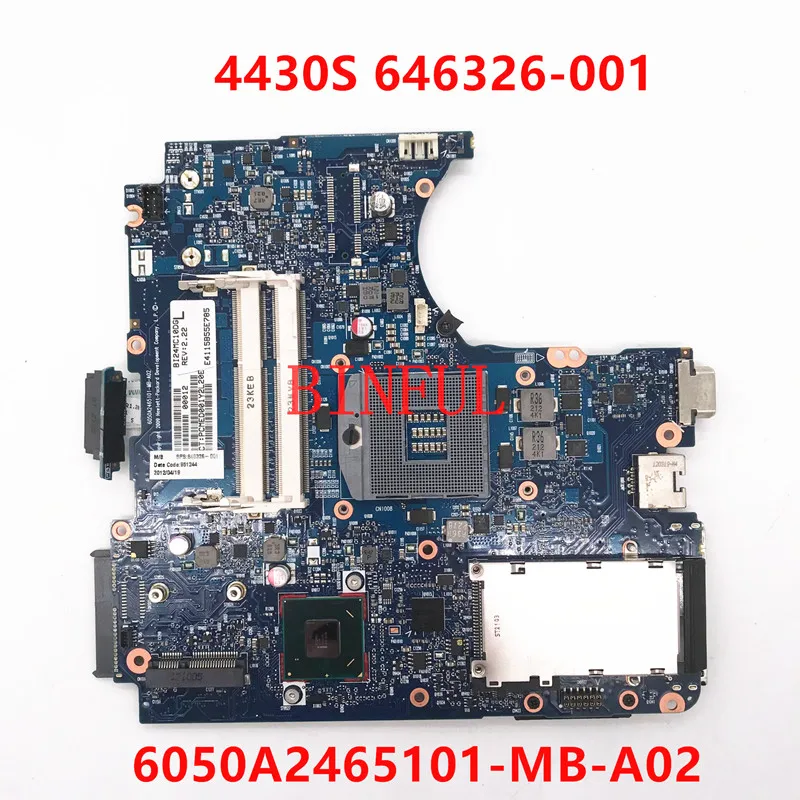 

Mainboard 646326-001 646326-501 646326-601 For HP 4430S 4330S Laptop Motherboard 6050A2465101-MB-A02 HM65 100% Fully Tested Good