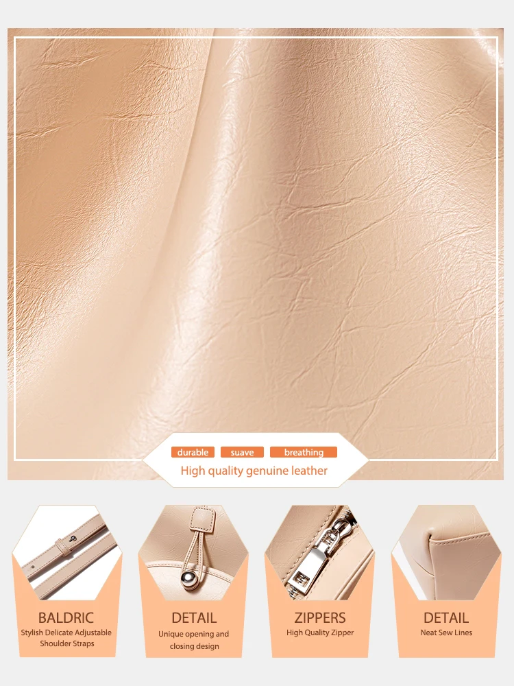 Zency 2024 Женская Сумка Через Плечо Из Мягкой Кожи Большая Вместительная С