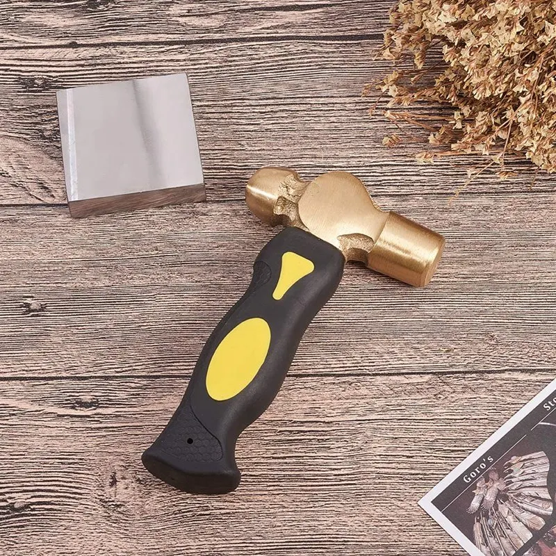 Горячая XD-1Lb латунь металл штемпелюя молоток с двойным лицом головки Молот