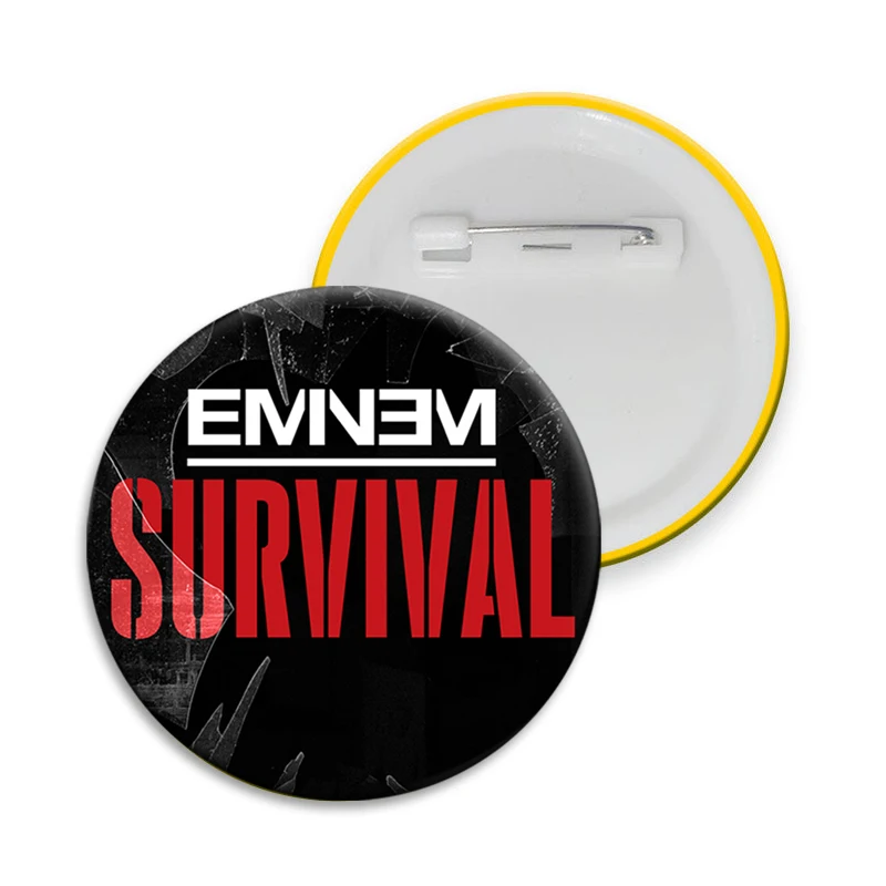 Фото 32/44/50/58 мм Обложка музыкального альбома Eminem, компакт-диск, булавки для лацканов, креативные значки, мультяшные броши для рюкзака, шляпы, воротника, украшения, подарки №2