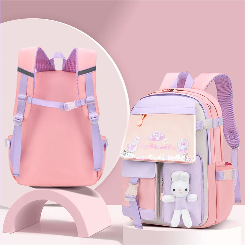 

Children School Bags For Girls Skeleton Protect Primary School Backpacks Princess Teenager Kids Cute School Bag Knapsack 2022