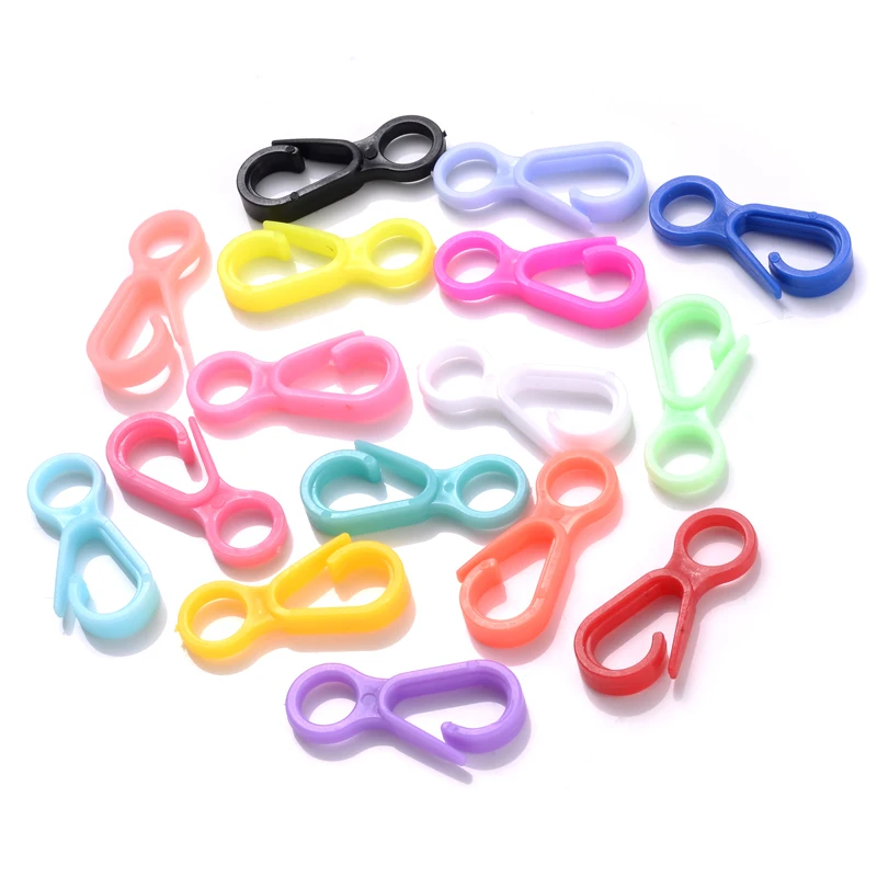 

30Pcs/Pack Mix Classic Design Candy Color Plastic Lobster Clasps Rope Hooks Connector For Jewelry Making Accessories Findings