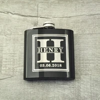 personalised wedding hip flask gift for him custom dad flask stainless steel flask gift for dad 6 oz metal flask groomsmen gift