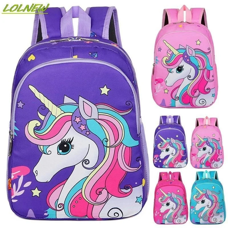 

Children's Cute Unicorn Cartoon School Bag Dreamy Candy Color Preschool Backpack Water Resistant Kids Girls Toddler Backpack