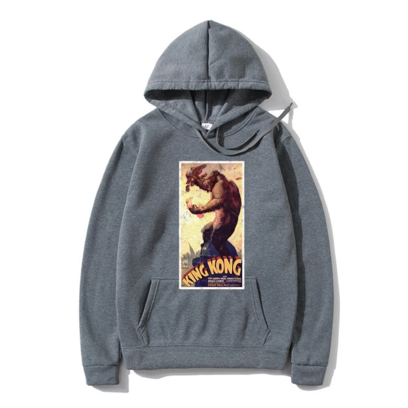 

Hoodies King Kong Retro Movie Art Shirt Cult Classic Hoody Sci Fi Art Vintage Graphic Hoody