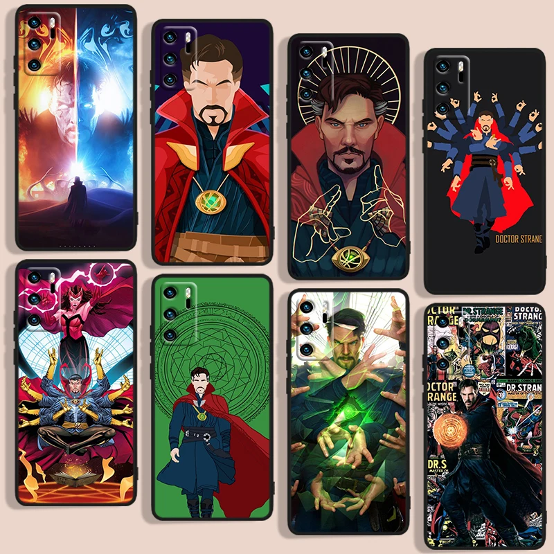 

Marvel Doctor Strange Phone Case For Huawei P10 P20 P30 P40 P50 Lite Pro 2019 Plus Lite E 5G Black luxury Silicone Back Soft