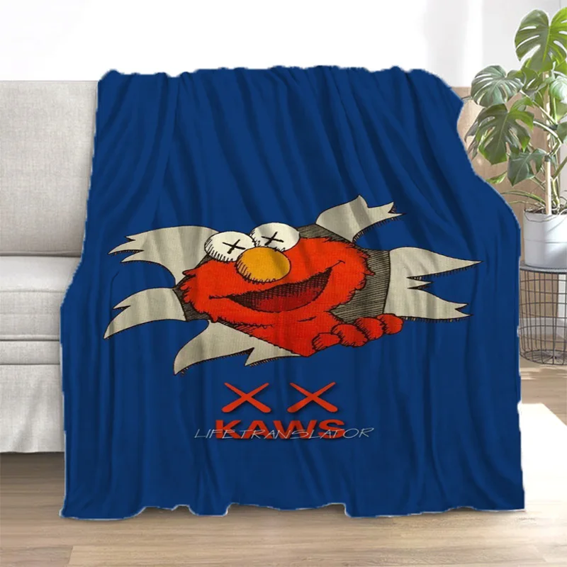 K-kaws لطيف رمي بطانية للنوم غرفة نوم الديكور رقيق لينة البطانيات أريكة الصيف المفرش الصوف الزخرفية بوهو أنيمي