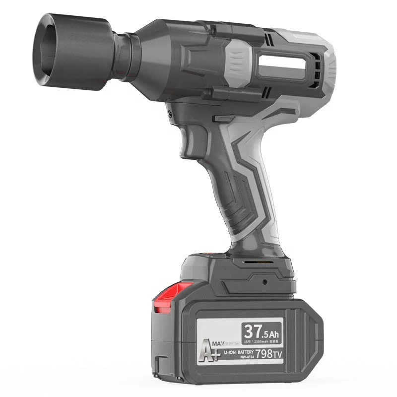 

Brushless electric wrench Electric wind gun lithium electric high torque impact wrench 1/2