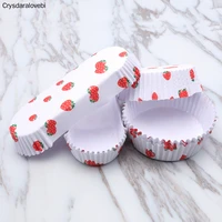 200pcs paper cups muffin small cake cup laminating high temperature baking bread paper support boat pedestal bag