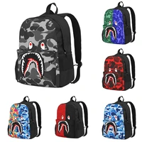 bape shark large capacity multi functional fashion college style student backpack laptop bag outdoor sports leisure backpack