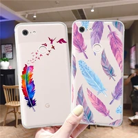colourful feather soft tpu transparent case for google pixel 2 3 3a 4 5 xl 4a fundas cover silicone coque for pixel 5a xl 6 6pro