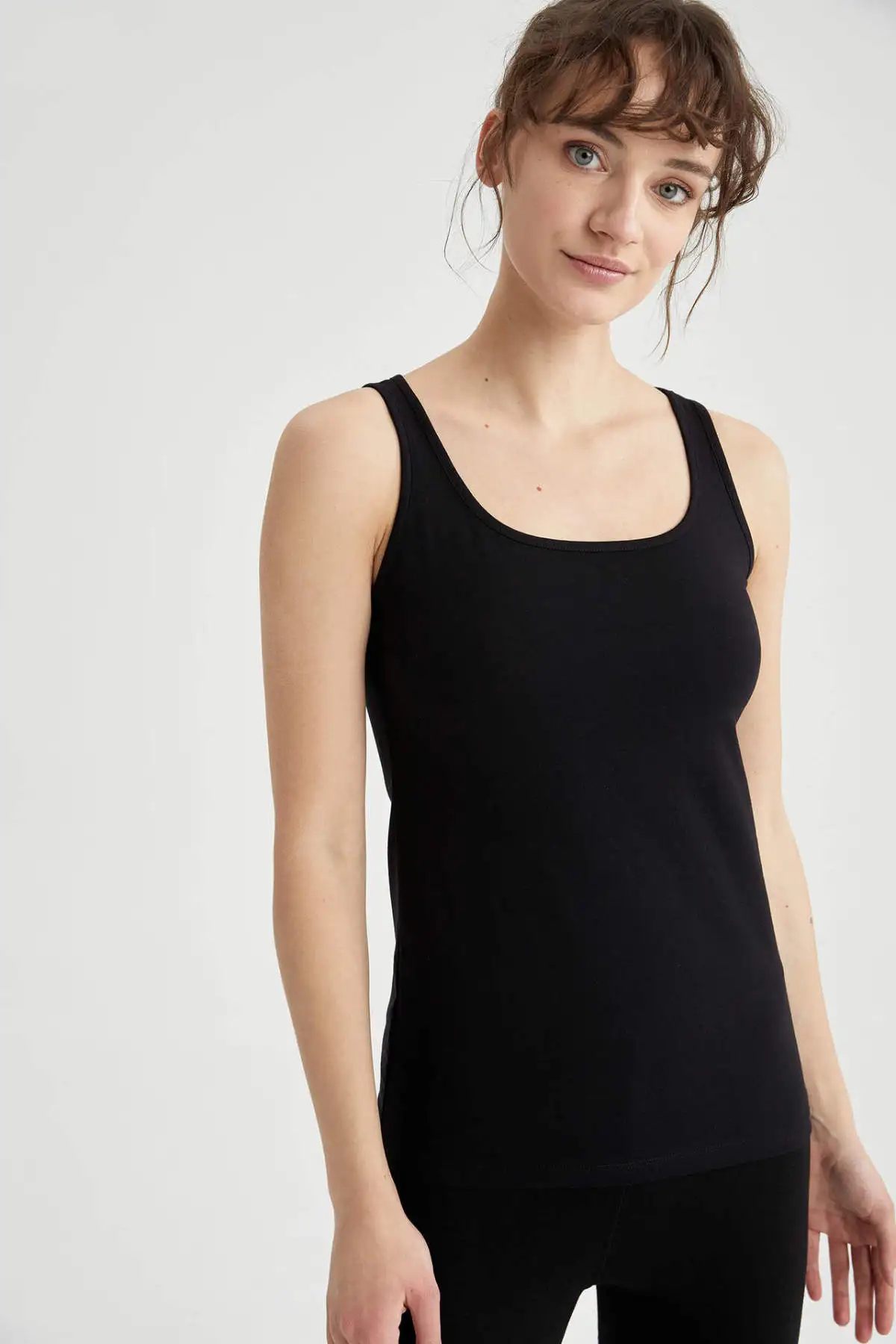 DeFacto весенние женские Модные Топы И Футболки Для Девочек одноцветное 2 шт в