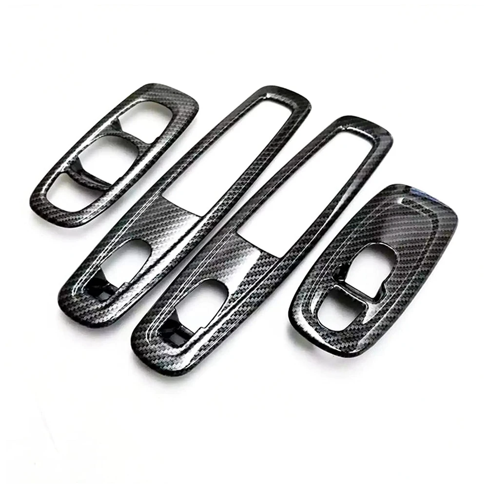 

Крышка переключателя управления дверью и окном автомобиля из АБС-углеродного волокна для Renault Kadjar 2015-2019, аксессуары