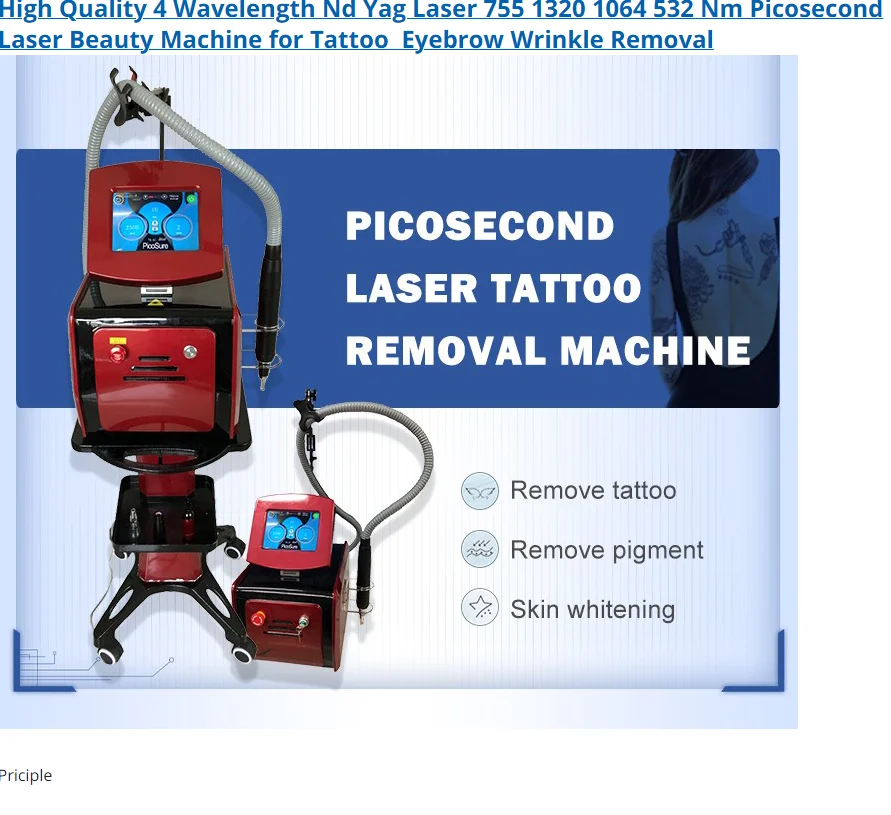 

Version Pico Laser Picosecond Machine Portable Q Switch Nd Yag Laser Tattoo Removal Pigmenation Spot Romover Beauty Equipme