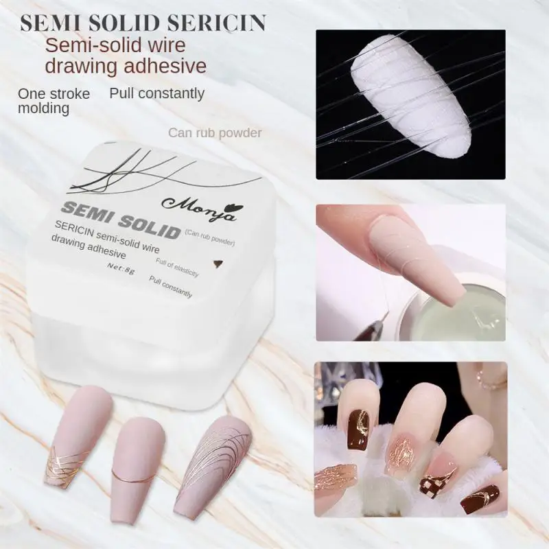 

Manicure Spider Web Gel Wire Drawing Gel Diy Nails Liner Painting Gel 1pcs Transparent Nail Gel Polish Nail Accessories