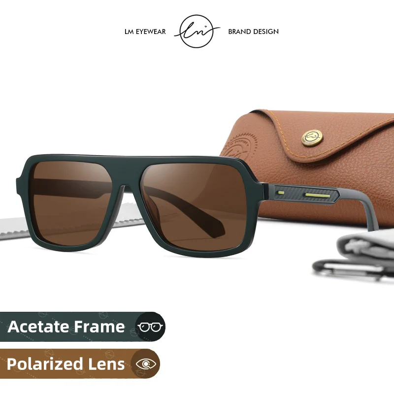 

Солнцезащитные очки LM поляризационные для мужчин и женщин, спортивные, в ацетатной оправе, с линзами с покрытием, для вождения