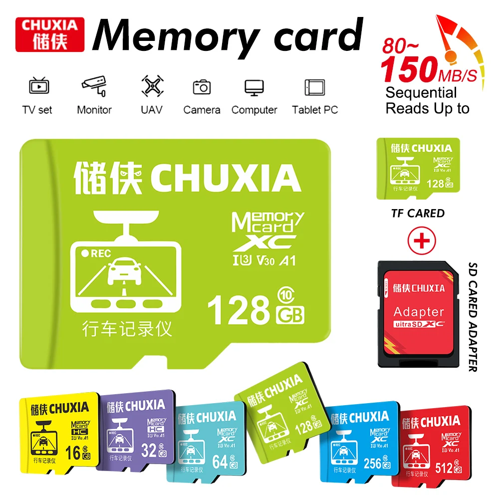 

2023 New Original Memory Card 64GB High Speed 128GB 32GB 256GB 16GB Flash Card for Mobile Phone Computer Sport Camcorder SD Card