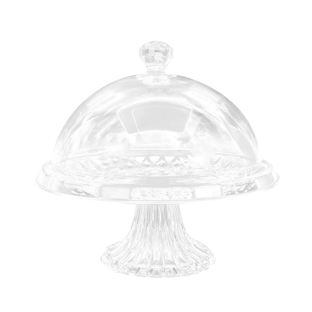 

Cake Platter Stand Dome Display Cover Dessert Plate Tray Serving Cloche Acrylic Cookie Lid Veggie Bowl Punch Server Covers