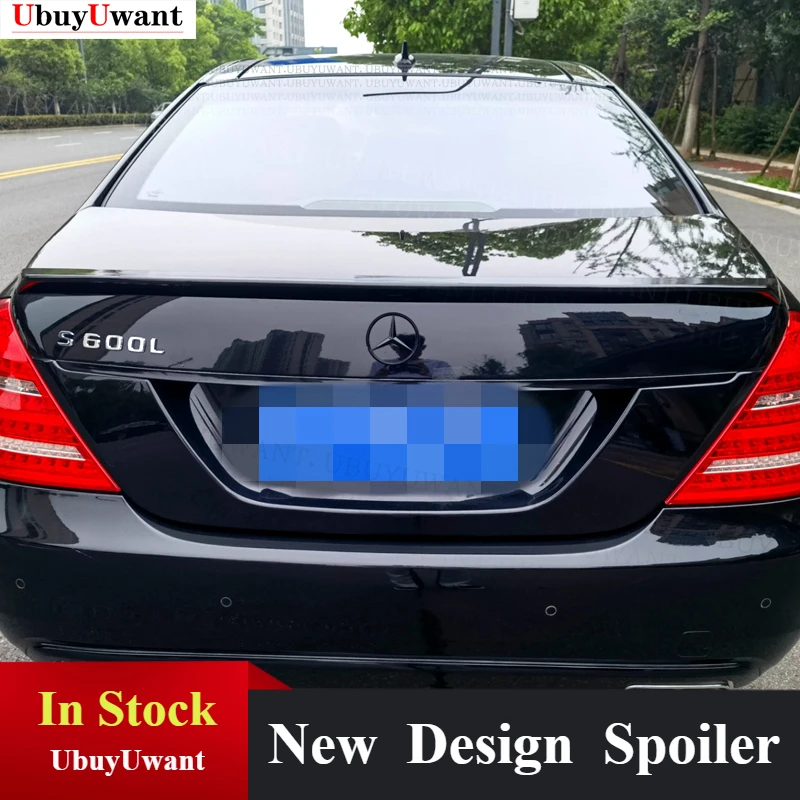 

Для Mercedes Benz S Class W221 S320 S400 S420 S450 S600 2008 2009 2010 2011 ABS спойлер из материала задние крылья багажника
