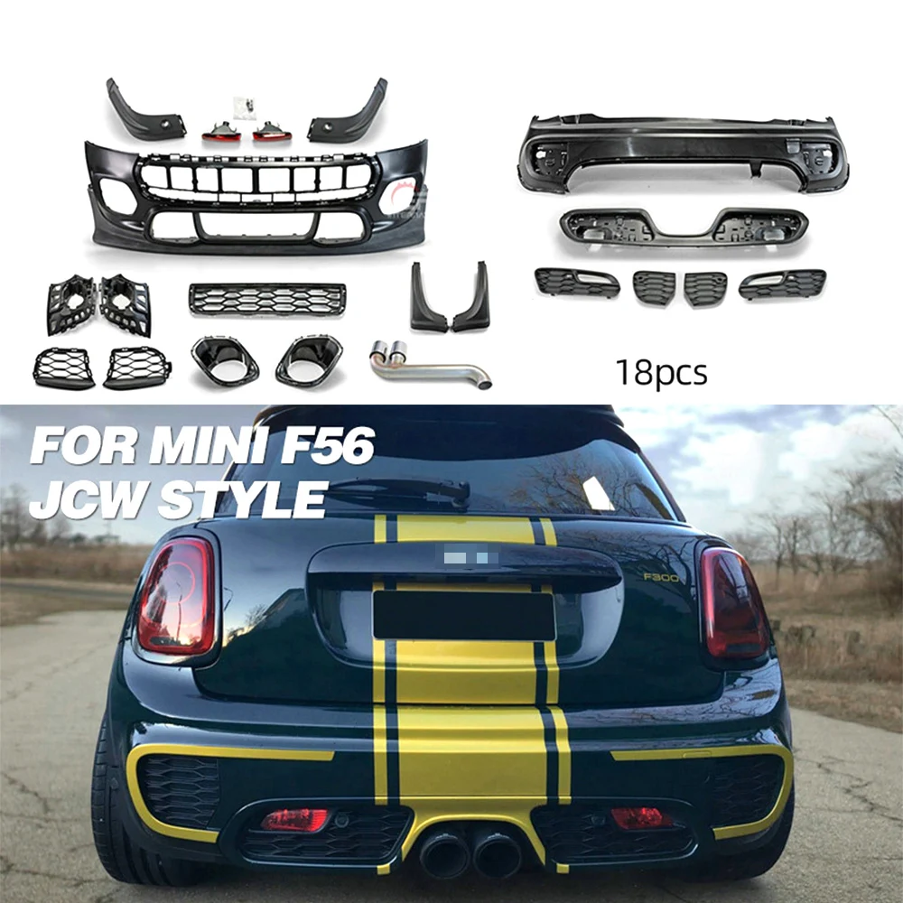 

Car Accessories For BMW Mini F56 Cooper Modified JCW Body Surrounds Front And Rear Bumper Exhaust PP Material Kit