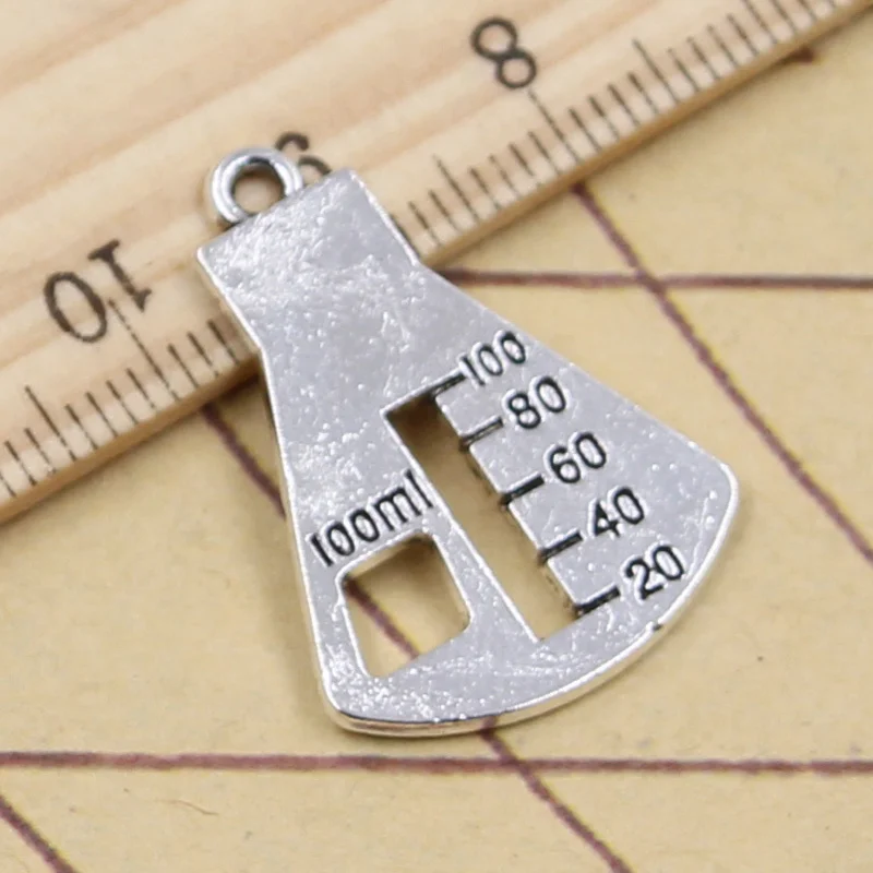 15 шт. подвески измерительного стекла счетная чашка 28x20 мм тибетское серебро