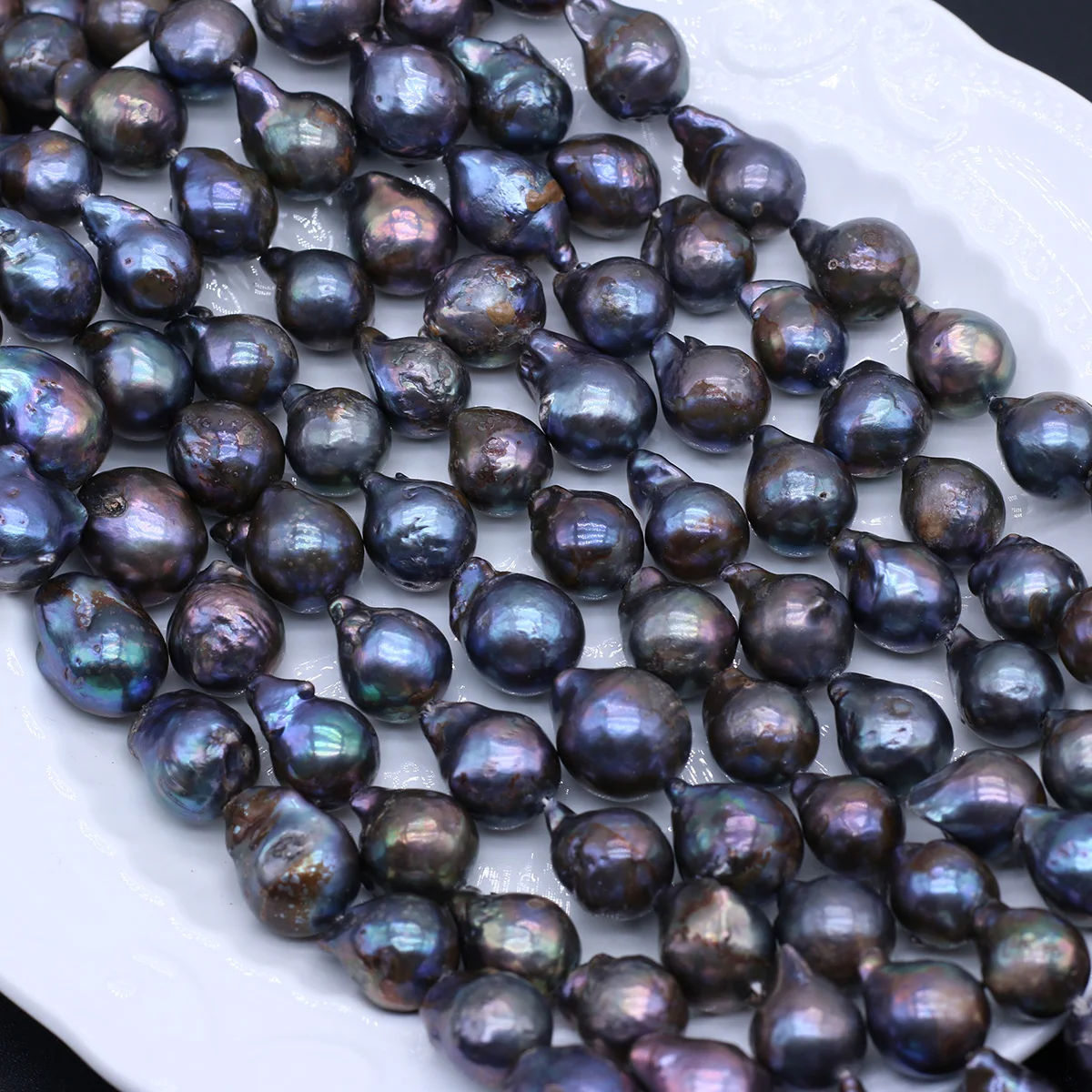 Natural Freshwater Baroque Pearl Black Spacer Beads For Jewelry Diy Making Necklace Bracelet Earring Accessories Gift