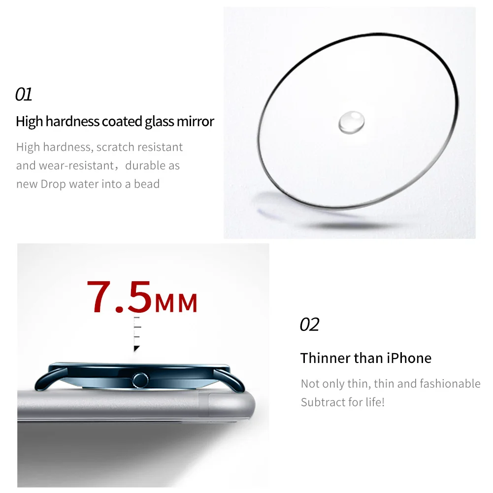 Мужские водонепроницаемые кварцевые часы с ремешком из нержавеющей стали 7 5 мм