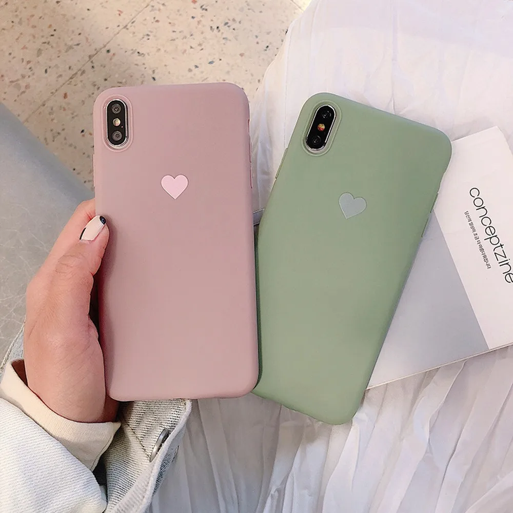 Soft TPU Phone Case For iPhone 13 12 XR XS 7 8 Plus SE2020 12 PRO Cute Heart Daisy Cover For iPhone 11 Pro Max Shell Fundas Capa