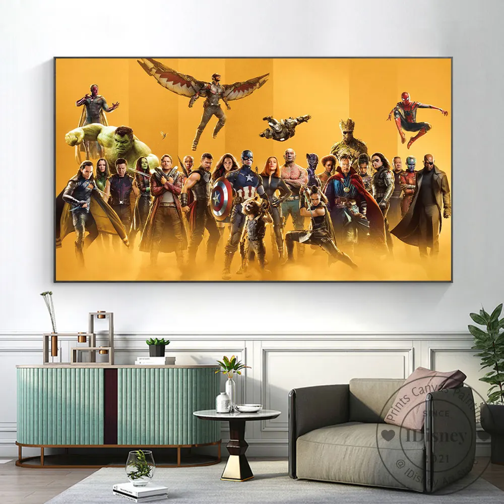 

Disney Marvel Superheros Poster Canvas Painting The Infinity Saga Cinematic Universe Prints Wall Art Room Home Decoration Gift