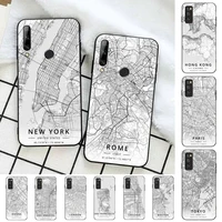 fhnblj london country sketch city map phone case for huawei honor 10 i 8x c 5a 20 9 10 30 lite pro voew 10 20 v30